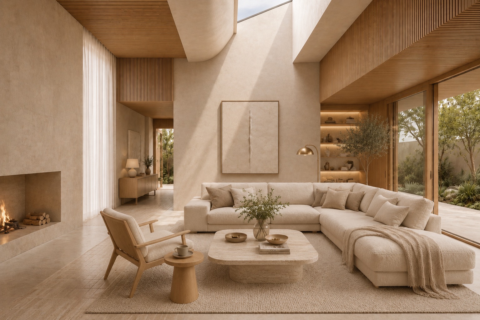 Scandinavian, travertine